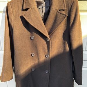 Vintage Andrea Brem New York Pea Coat Women’s PL wool blend satin lining…